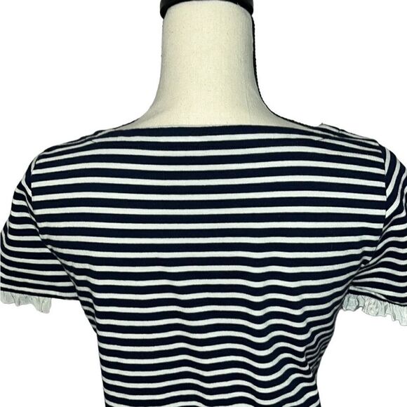 J. Crew Striped Poplin-Trimmed Dress - Picture 9 of 10